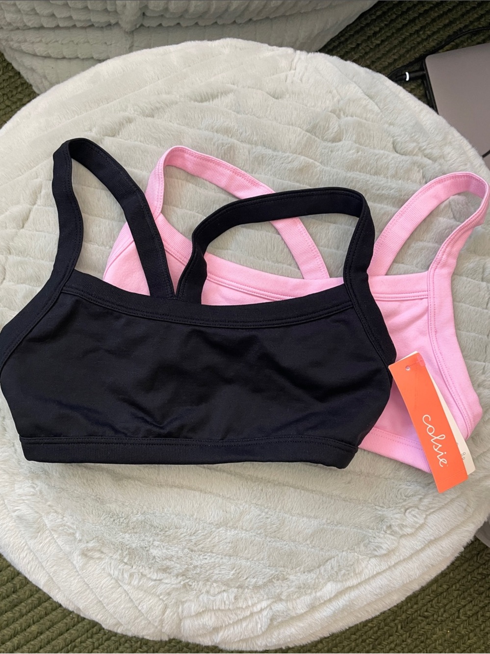 Bralette Duo - Black & Light Pink